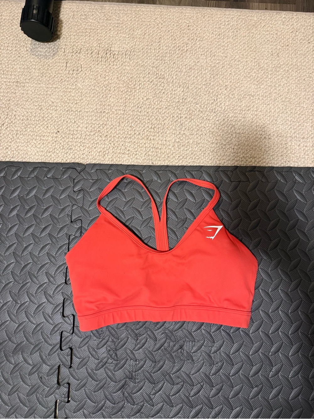 Gymshark Coral Red V-Back Sports Bra
